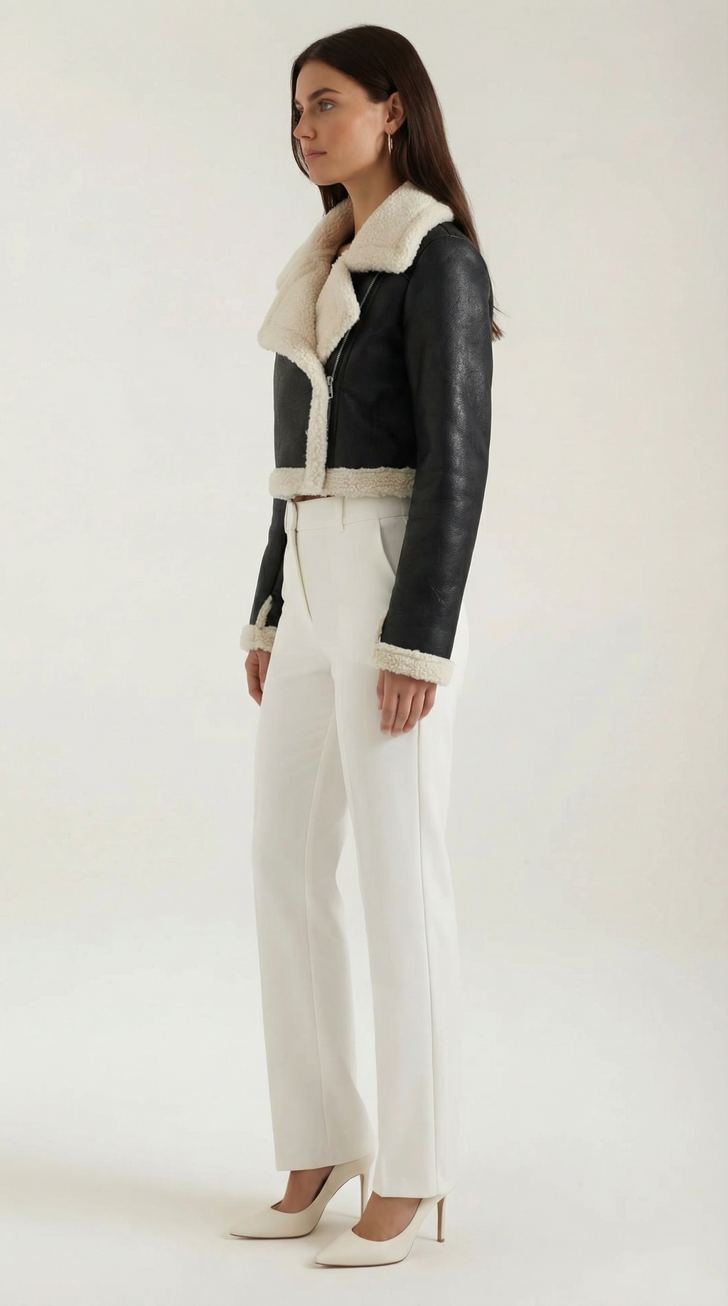 Marie – Chaqueta Polar Corta Negra