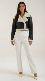 Marie – Chaqueta Polar Corta Negra