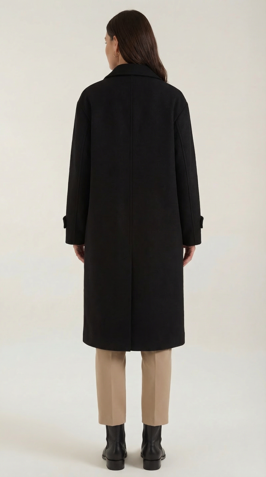 Martha – Abrigo Clásico de Invierno Negro