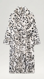 Morgana – Chaqueta Larga de Piel Sintética Blanca