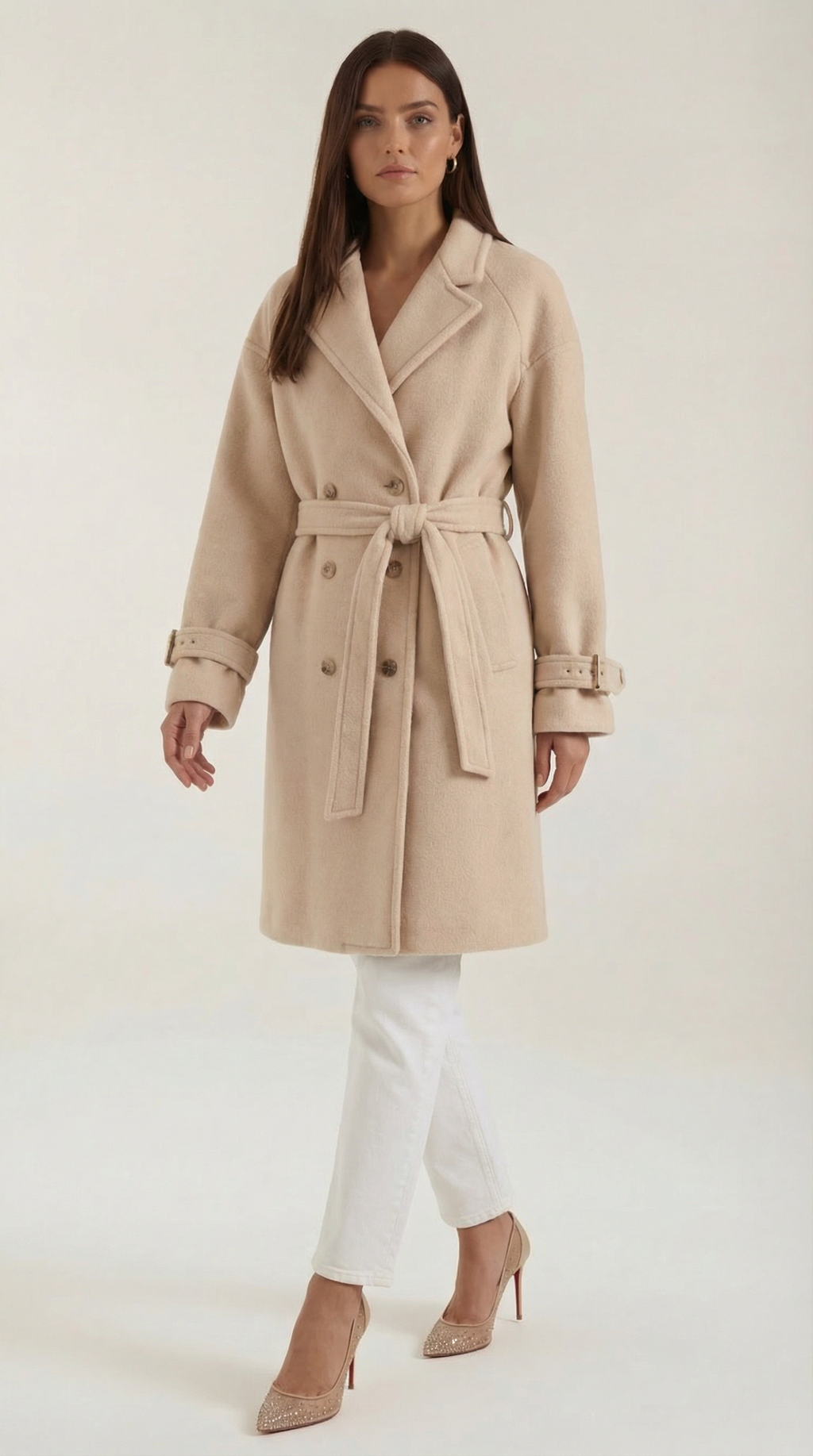 Orinthia – Trench Beige de Lujo con Forro Cálido