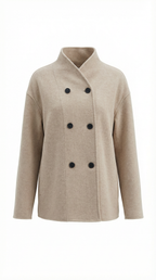Pamela – Chaqueta Oversize Beige con Botones