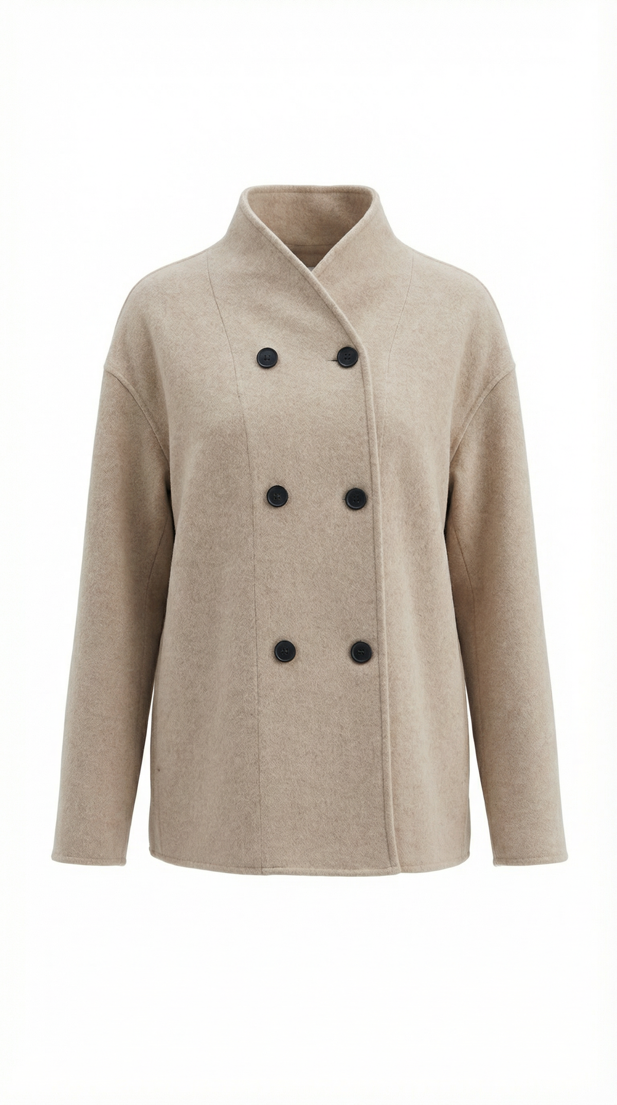 Pamela – Chaqueta Oversize Beige con Botones