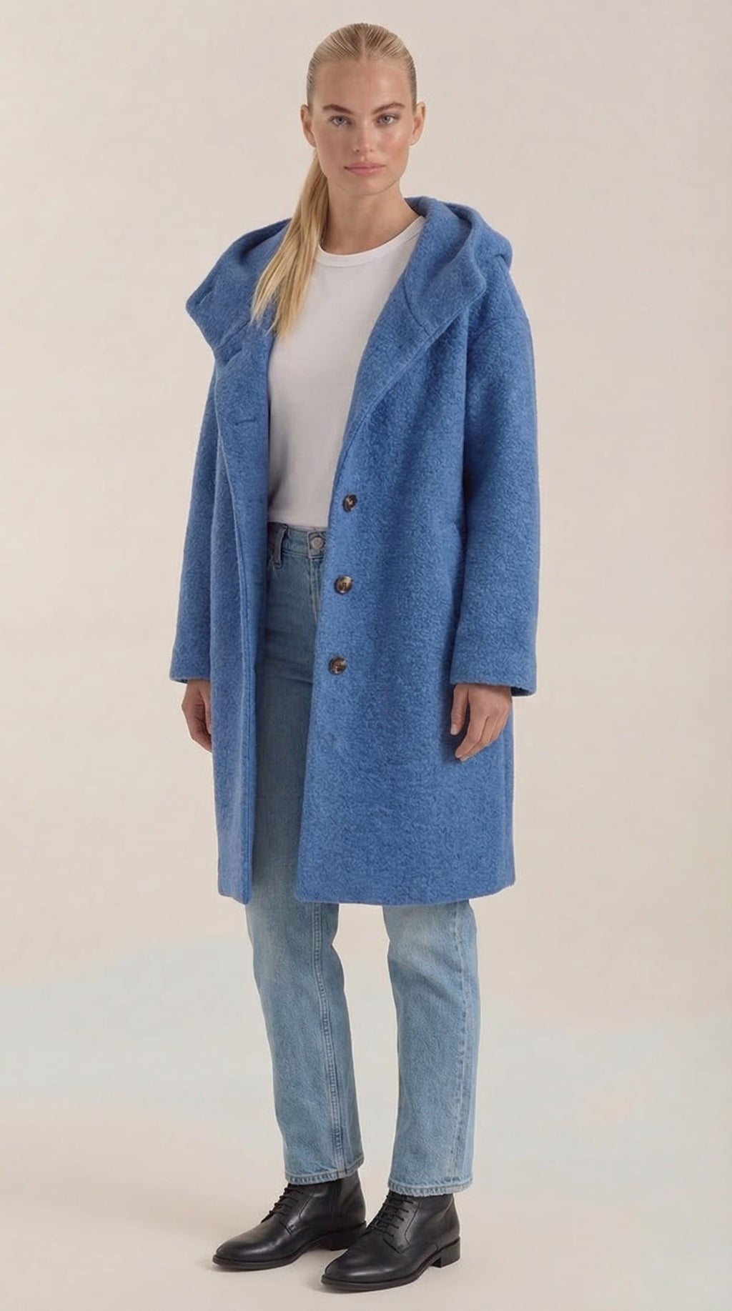 Meredith – Abrigo Largo Verde con Capucha