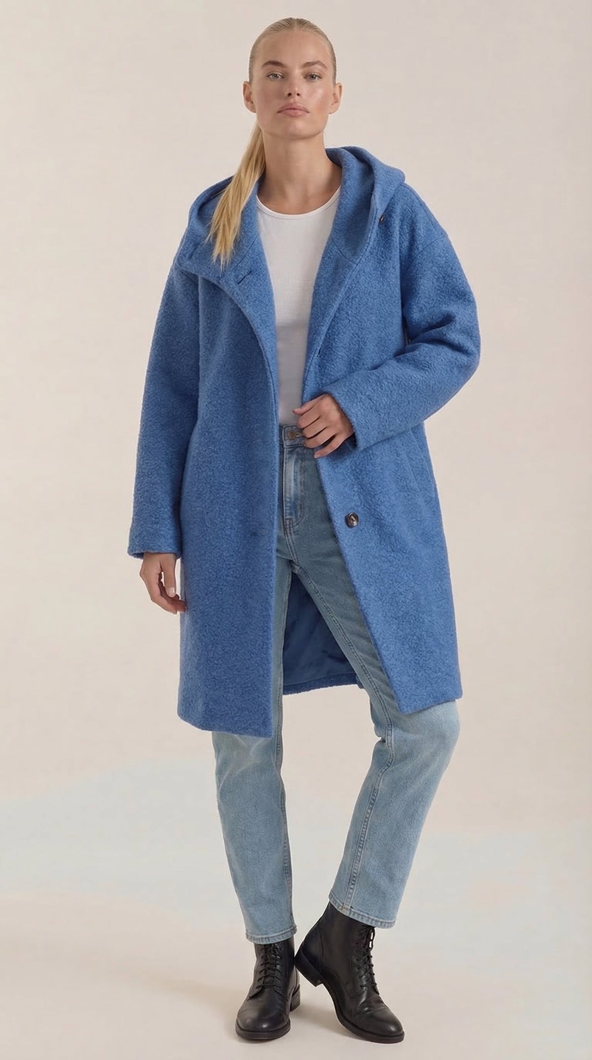 Meredith – Abrigo Largo Verde con Capucha