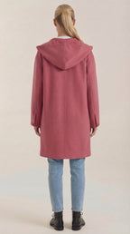 Meredith – Abrigo Largo Verde con Capucha