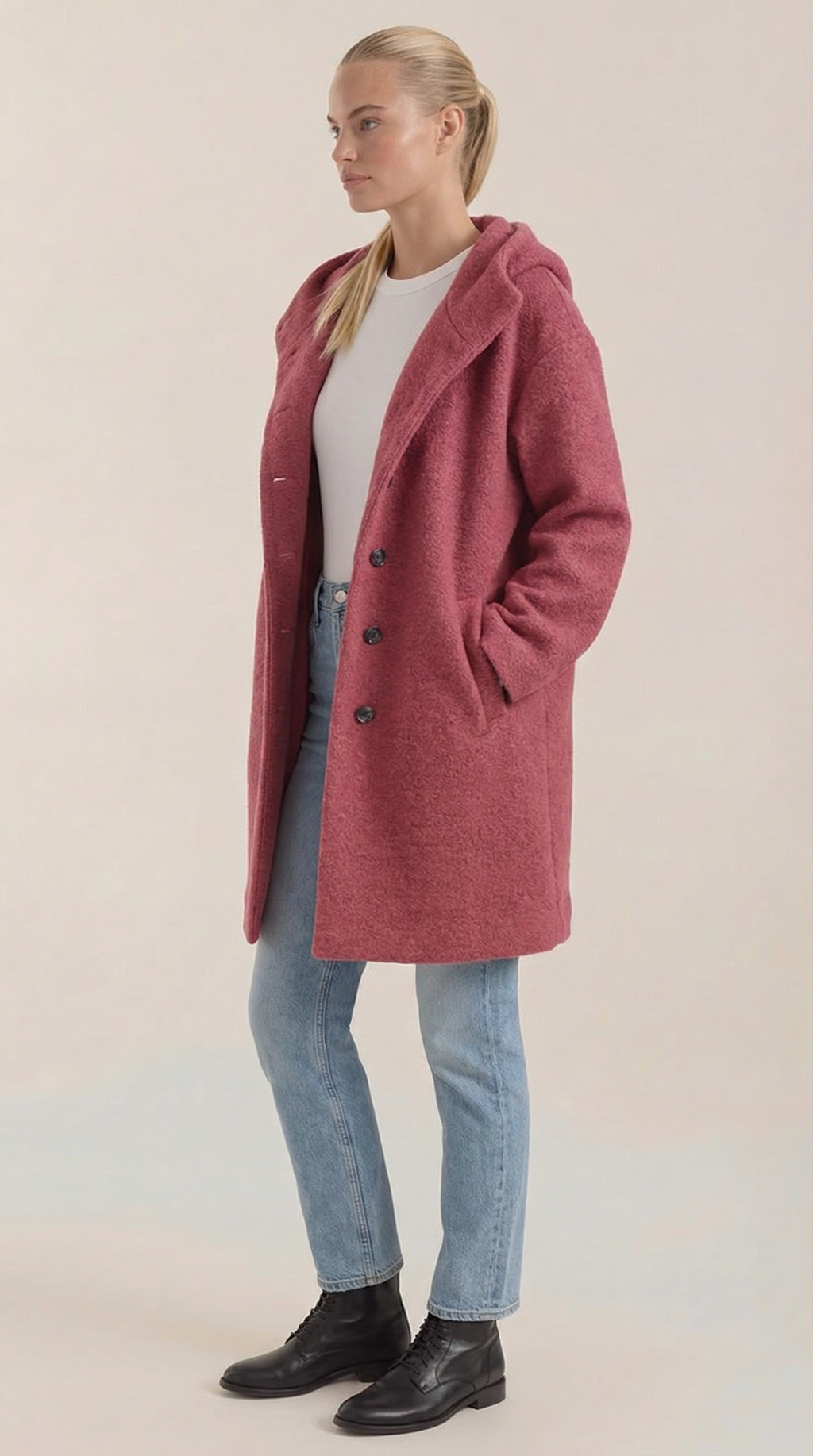 Meredith – Abrigo Largo Verde con Capucha