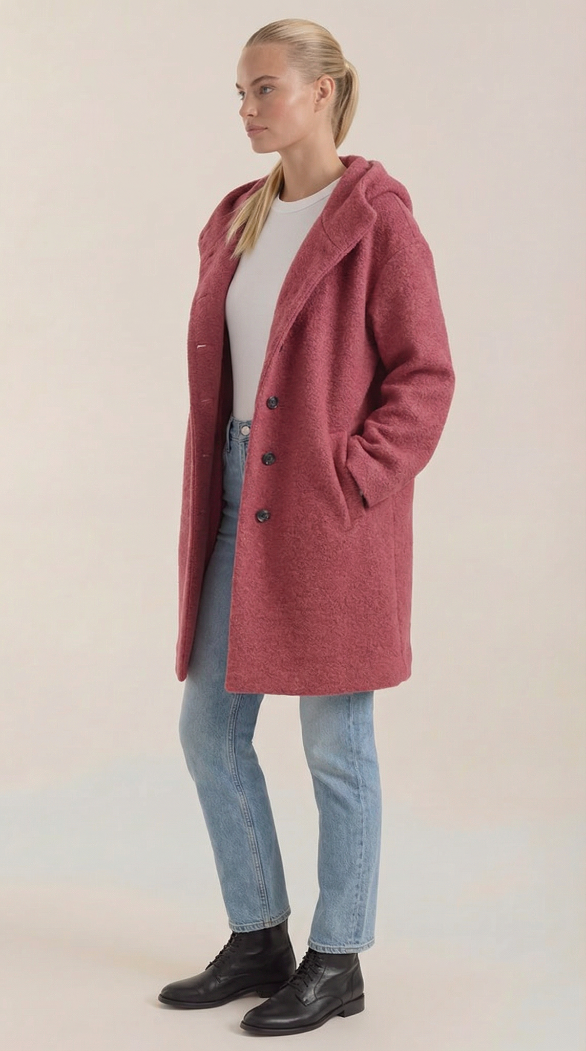 Meredith – Abrigo Largo Verde con Capucha