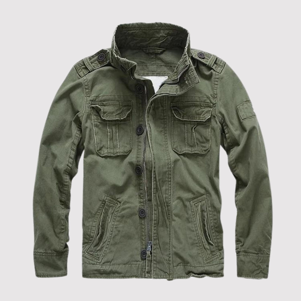 Bosco | Chaqueta Militar Hombre Algodón Bolsillos Cargo