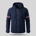 Hernán | Chaqueta con Capucha de Lino Hombre Cremallera Completa