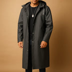 Timoteo | Chaqueta Impermeable Larga Hombre con Capucha