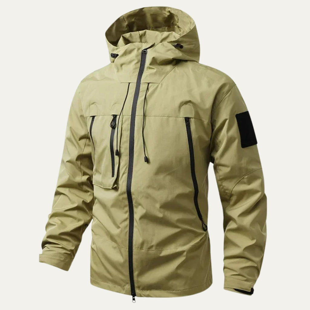 Patricio | Chaqueta Militar Hombre Impermeable con Capucha Multipocket