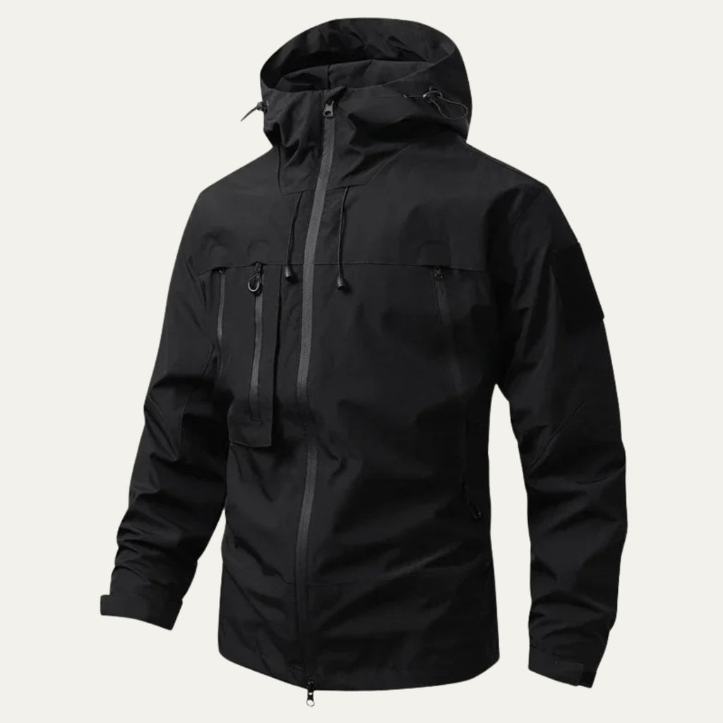 Patricio | Chaqueta Militar Hombre Impermeable con Capucha Multipocket