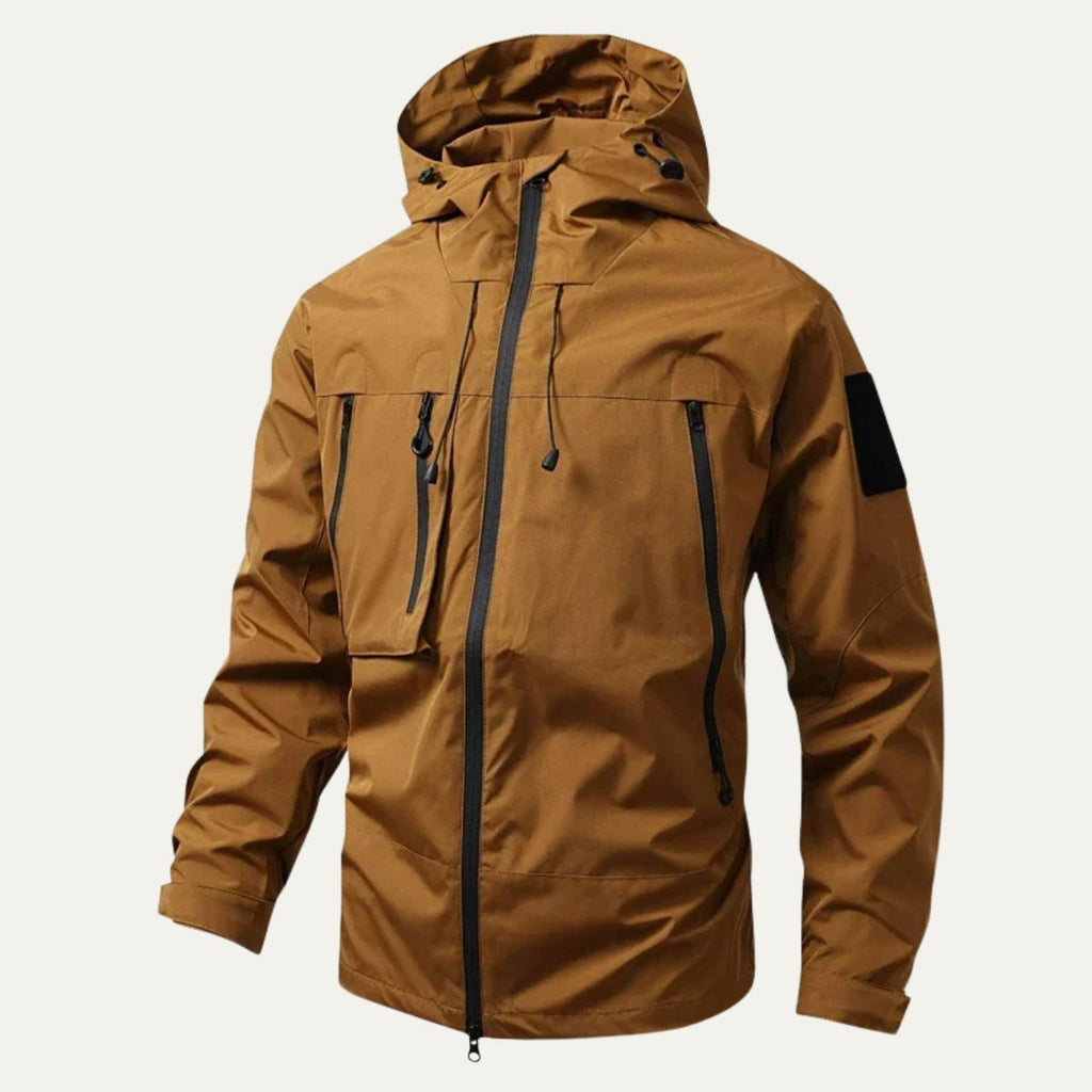 Patricio | Chaqueta Militar Hombre Impermeable con Capucha Multipocket