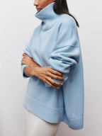 Victoria | Jersey de Punto Cuello Alto Oversized Mujer Manga Larga