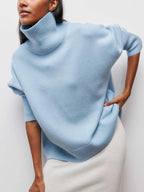 Victoria | Jersey de Punto Cuello Alto Oversized Mujer Manga Larga