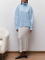 Victoria | Jersey de Punto Cuello Alto Oversized Mujer Manga Larga