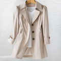 Elisa | Gabardina Corta Elegante de Verano Mujer Doble Botonadura