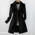 Elisa | Gabardina Corta Elegante de Verano Mujer Doble Botonadura