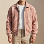 Saúl | Cazadora de Piel Hombre Bomber Cuello Solapa