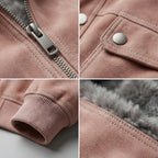 Saúl | Cazadora de Piel Hombre Bomber Cuello Solapa