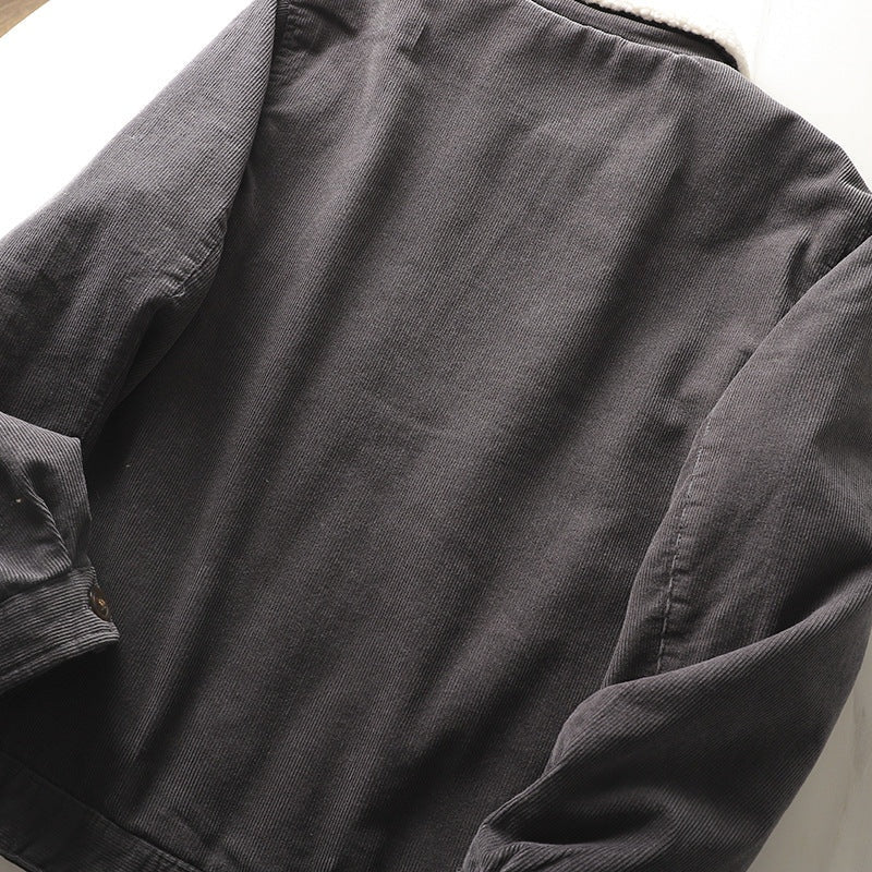 Iván | Chaqueta de Pana con Forro Borreguito Hombre Abrigo Corto