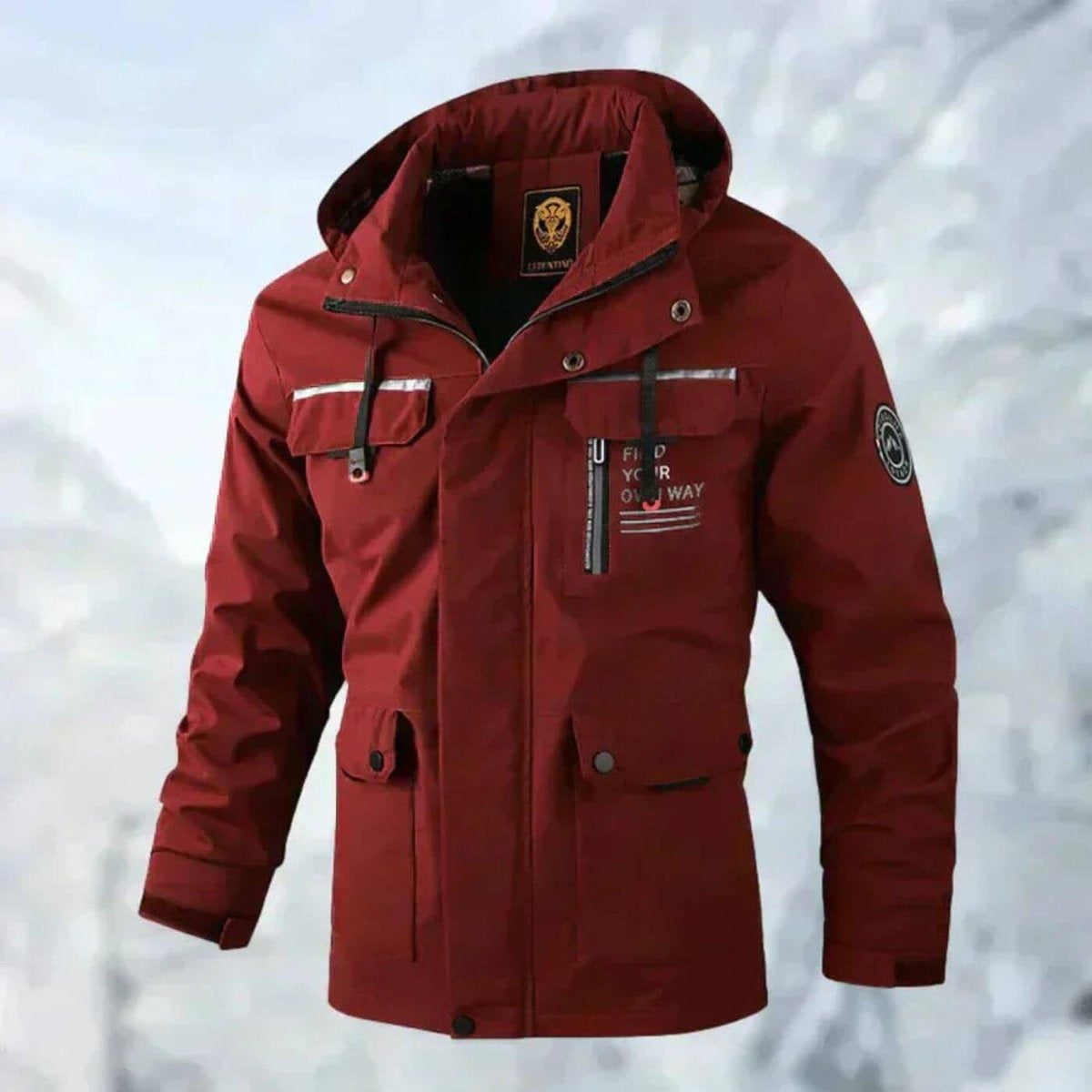 Casimiro | Chubasquero Hombre Impermeable con Capucha Multipocket
