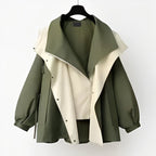 Maren | Chaqueta Impermeable Oversized Mujer Cuello Solapa
