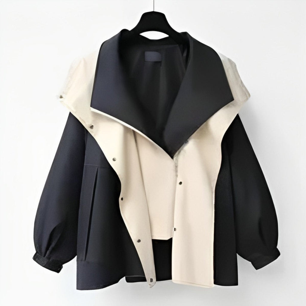 Maren | Chaqueta Impermeable Oversized Mujer Cuello Solapa