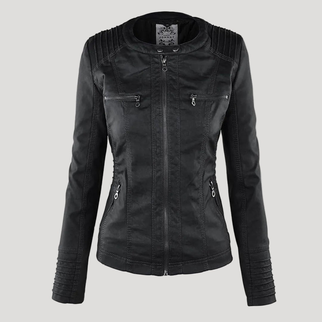 Renata | Chaqueta Motera de Polipiel Mujer con Capucha