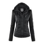 Renata | Chaqueta Motera de Polipiel Mujer con Capucha