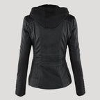 Renata | Chaqueta Motera de Polipiel Mujer con Capucha