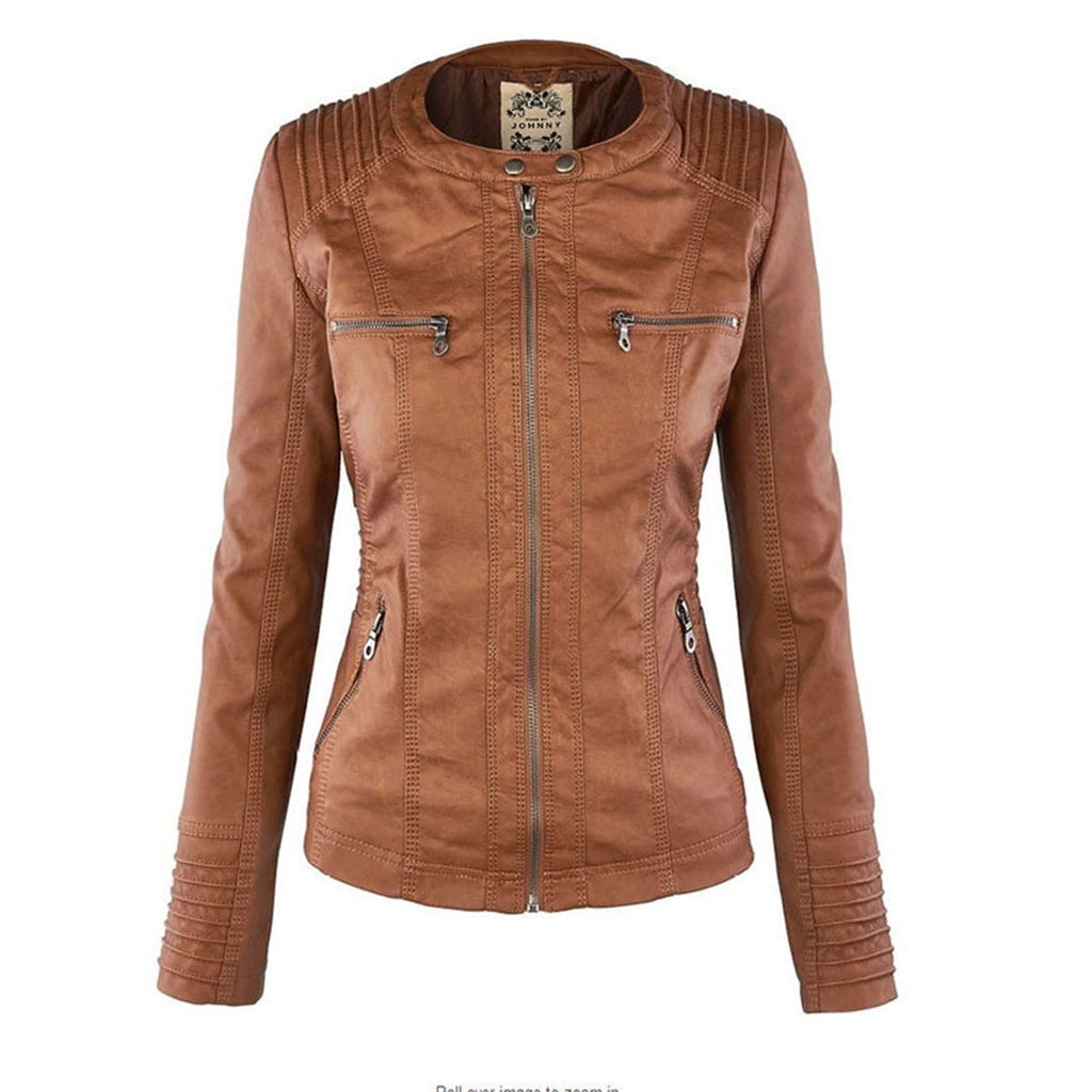 Renata | Chaqueta Motera de Polipiel Mujer con Capucha