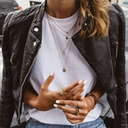 Olivia | Cazadora Biker de Cuero Mujer Manga Acolchada