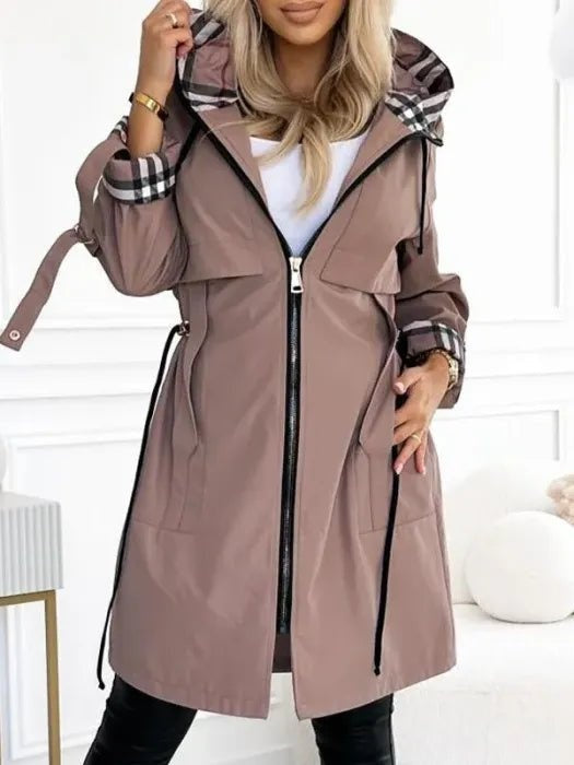 Carmen | Chubasquero Impermeable con Capucha Mujer Cremallera