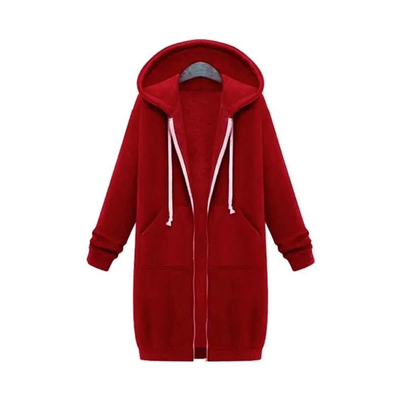 Olivia | Sudadera con Cremallera Larga Mujer con Capucha Oversize