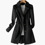 Manuela | Trench Coat Largo Mujer Botones Solapa