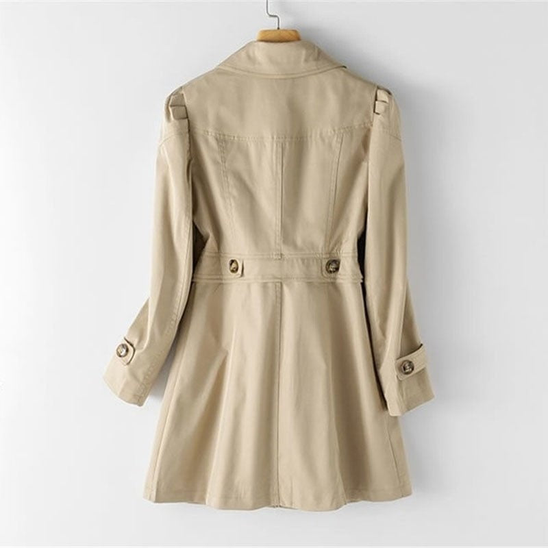 Manuela | Trench Coat Largo Mujer Botones Solapa
