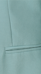 Blazer Caqui de Corte Recto con Hombreras