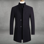 Bautista | Abrigo de Paño Slim Fit Hombre Cuello Mao