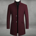 Bautista | Abrigo de Paño Slim Fit Hombre Cuello Mao